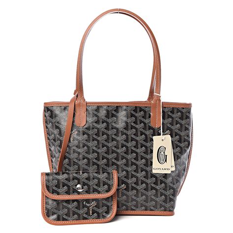 goyard anjou mini reversible|authentic goyard anjou mini black.